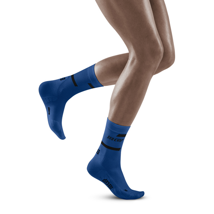 The Run Compression Mid Cut Socks 4.0, Women, Blue/Black